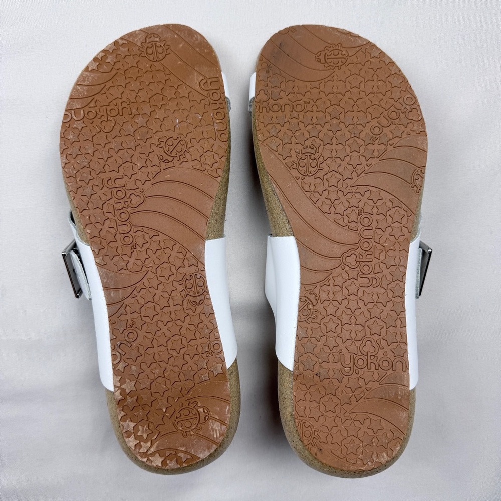 Yokono Ibiza-013 leather mule sandal in white - Picture 8 of 10
